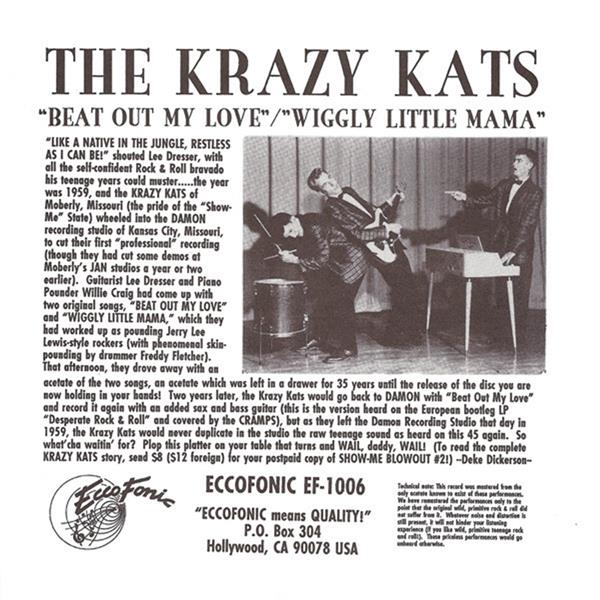 Single - Krazy Kats - Beat Out My Love, Wiggly Little Mama