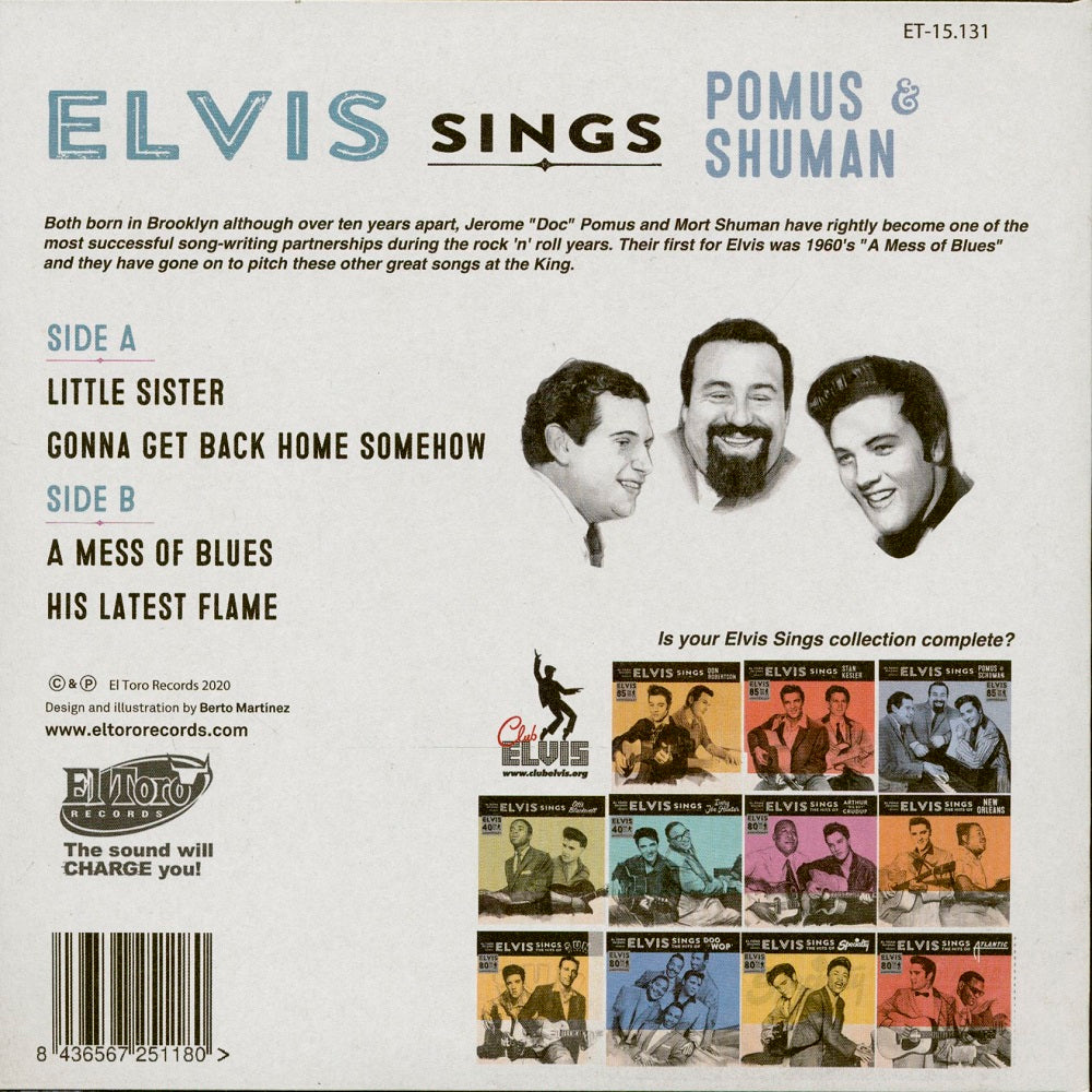 Single - Elvis Presley - Sings Pomus & Shuman