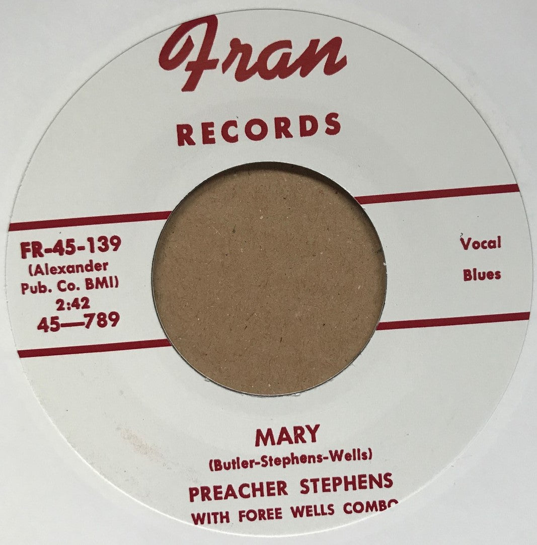 Single - Preacher Stephens - Mary / Unemployment Blues