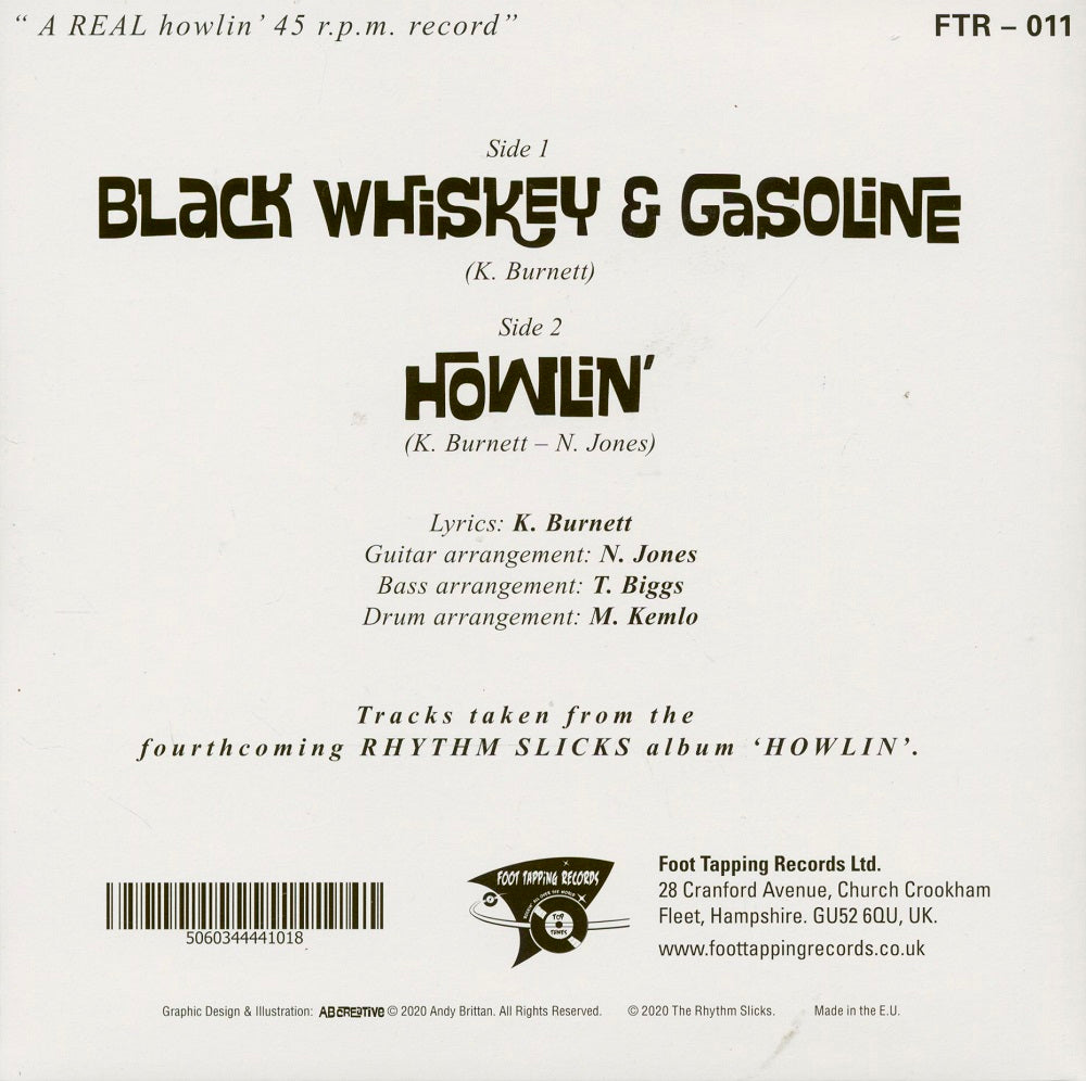 Single - Rhythm Slicks - Black Whiskey & Gasoline