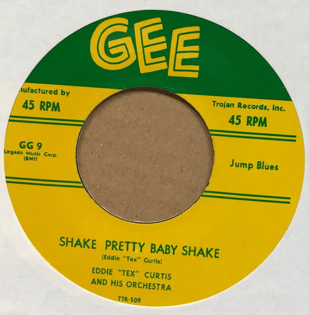 Single - Eddie ‘Tex’ Curtis - Shake Pretty Baby Shake / Oliver Jones - What I Say