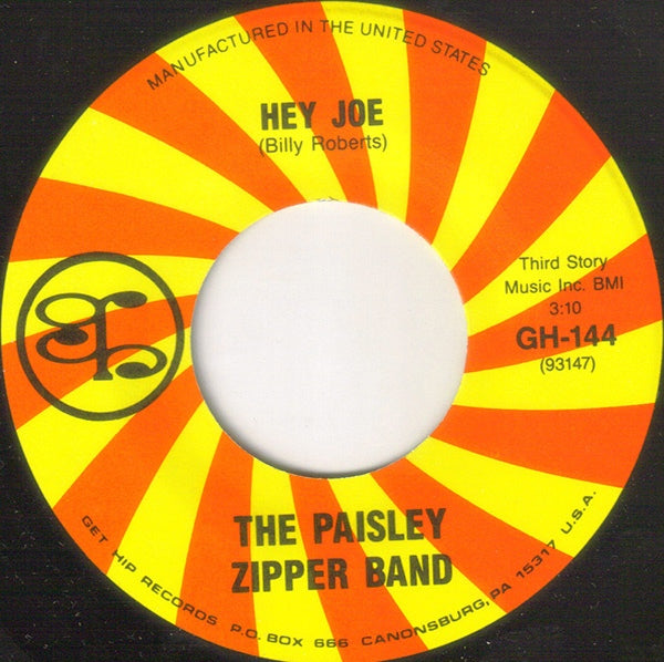 Single - Paisley Zipper Band - Roadrunner, Hey Joe