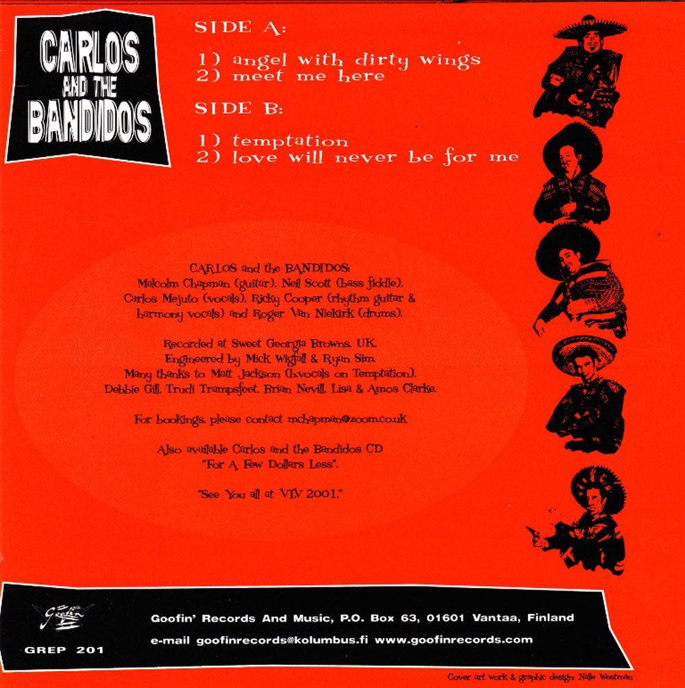 Single - Carlos & The Bandidos - Angel With Dirty Wings, Meet Me Here, Temtation +1