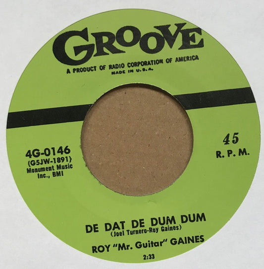 Single - Roy Gaines - Right Now Baby / De Dat De Dum Dum