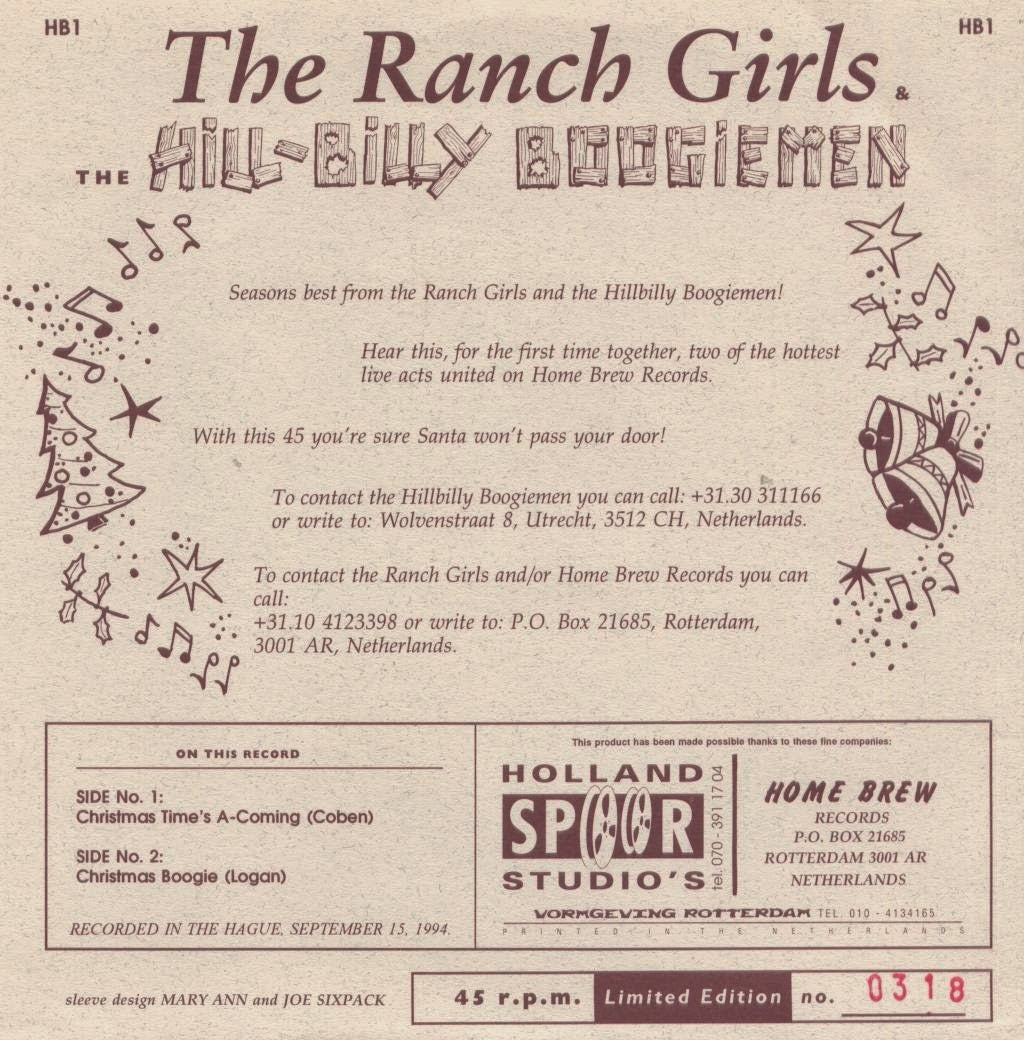 Single - Ranch Girls And The Hillbilly Boogiemen - Christmas Time's A - Coming, Christmas Boogie