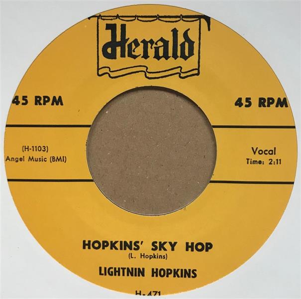 Single - Lightnin’ Hopkins - Early Mornin’ Boogie / Hopkins Sky Hop