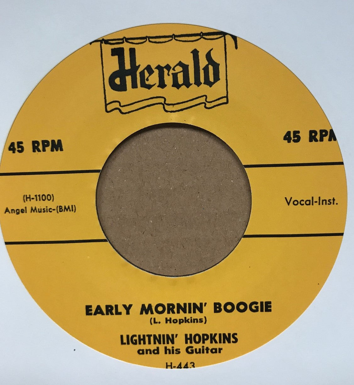 Single - Lightnin’ Hopkins - Early Mornin’ Boogie / Hopkins Sky Hop