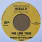 Single - Sugar Boy Williams - Five Long Years / Little Girl