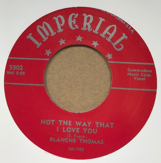 Single - Blanche Thomas - You Ain't So Such A Much / Not The Way That I Love You