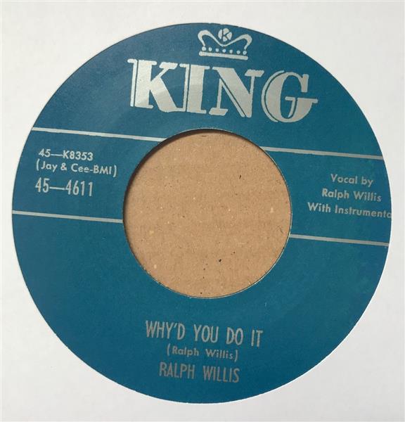 Single - Ralph Willis - Why'd You Do It; Going To Hop On Down The Line