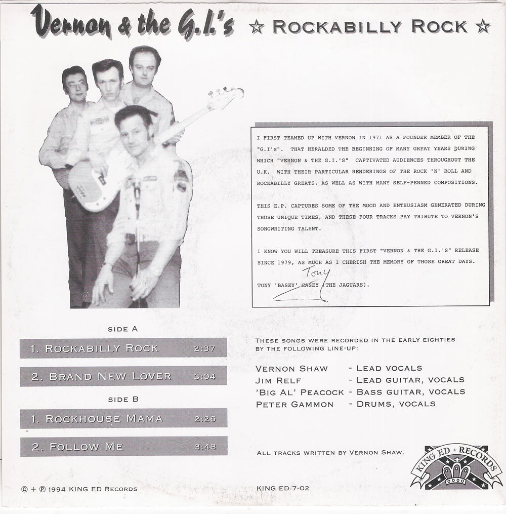 Single - Vernon & the G.I.'s - Rockabilly Rock