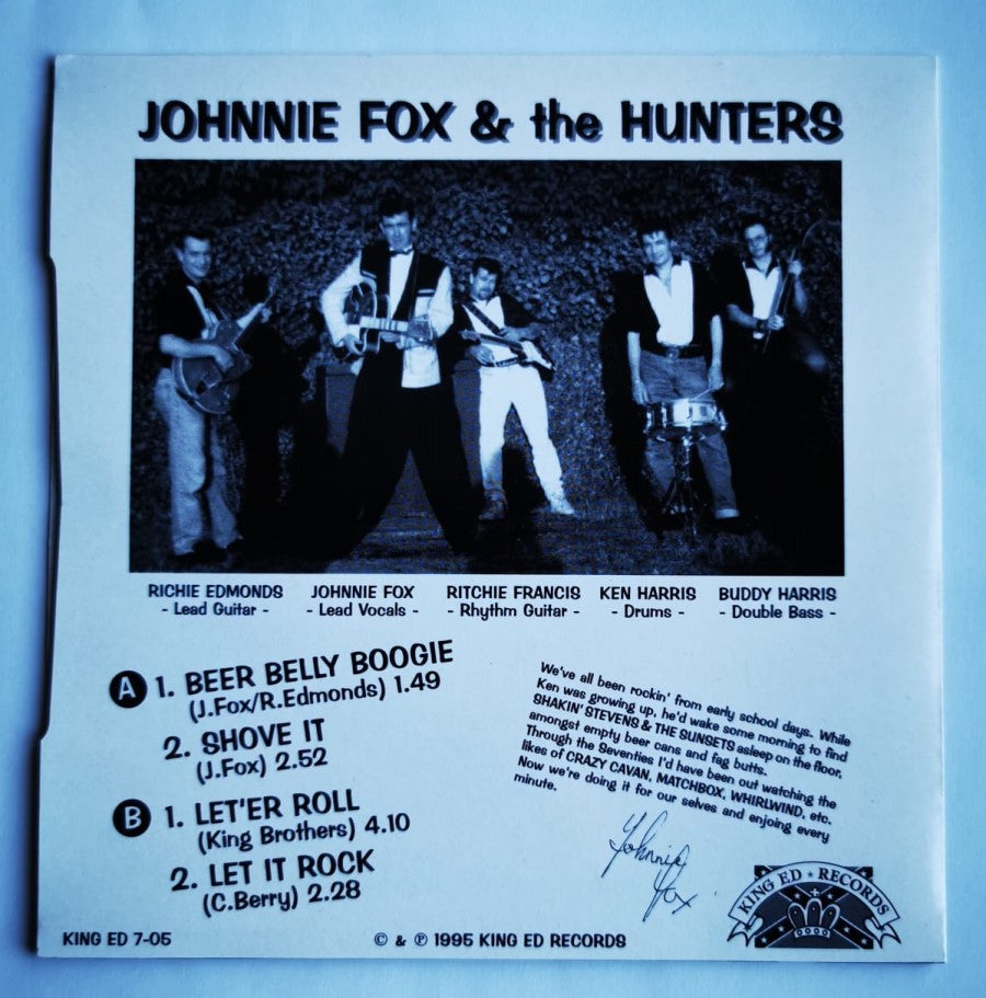 Single - Johnnie Fox & The Hunters - Beer Belly Boogie, Shove It, Leter Roll, Let It Rock