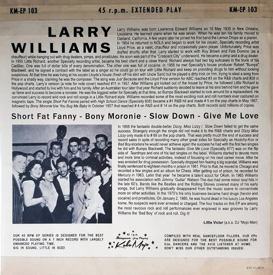 Single - Larry Williams - Short Fat Fannie