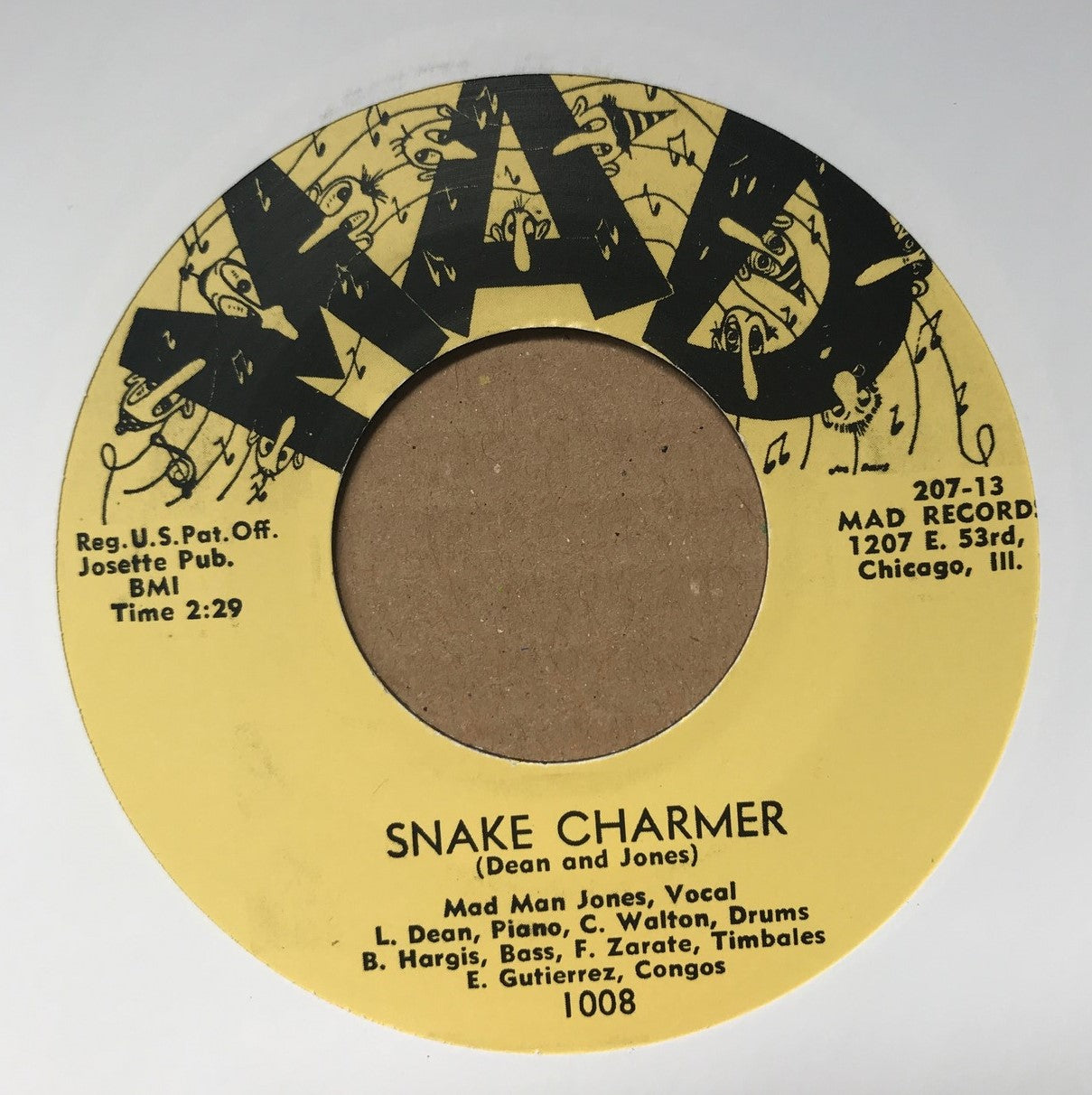 Single - Madman Jones - Snake Charmer / Mad Man Jones - Yeah!