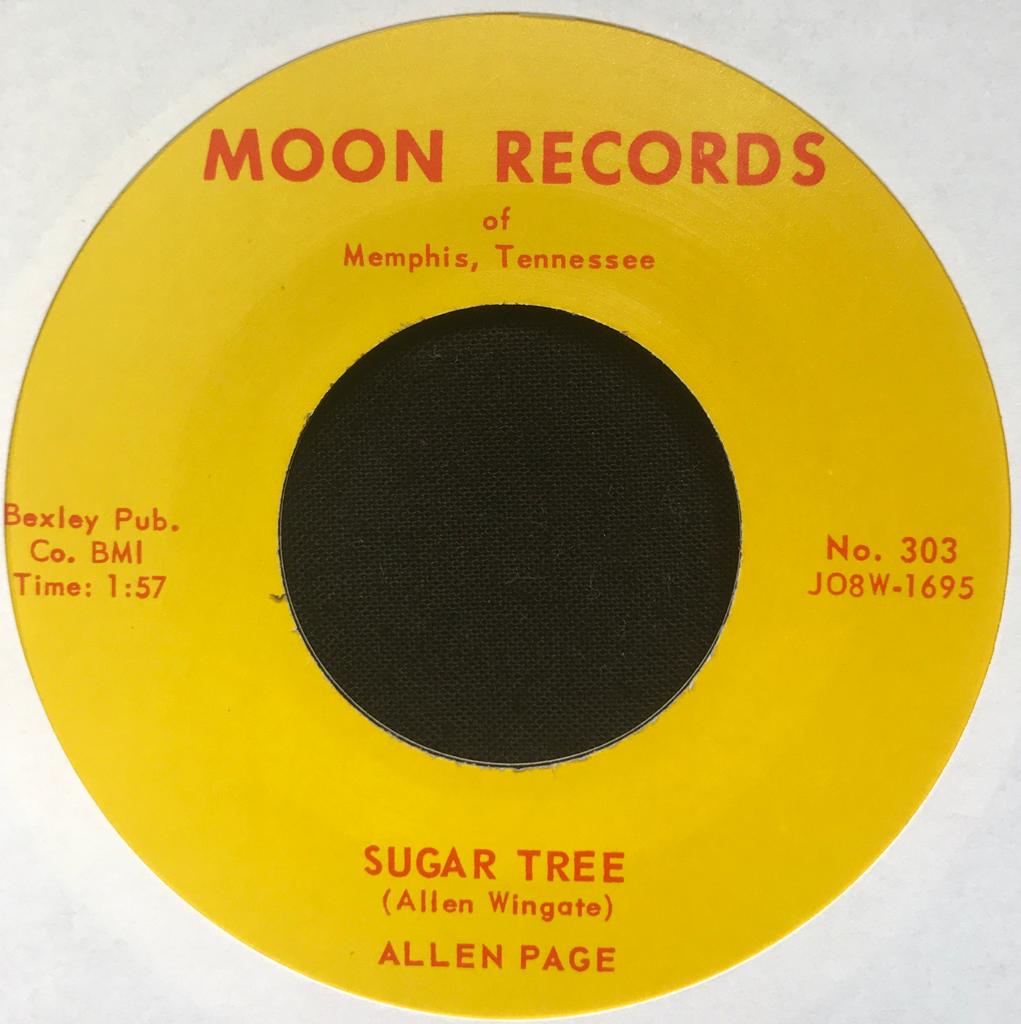 Single - Allen Page - She's The One That's Got It; Sugar Tree