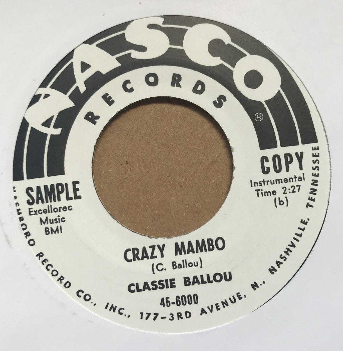 Single - Classie Ballou - Hey Pardner! / Crazy Mambo