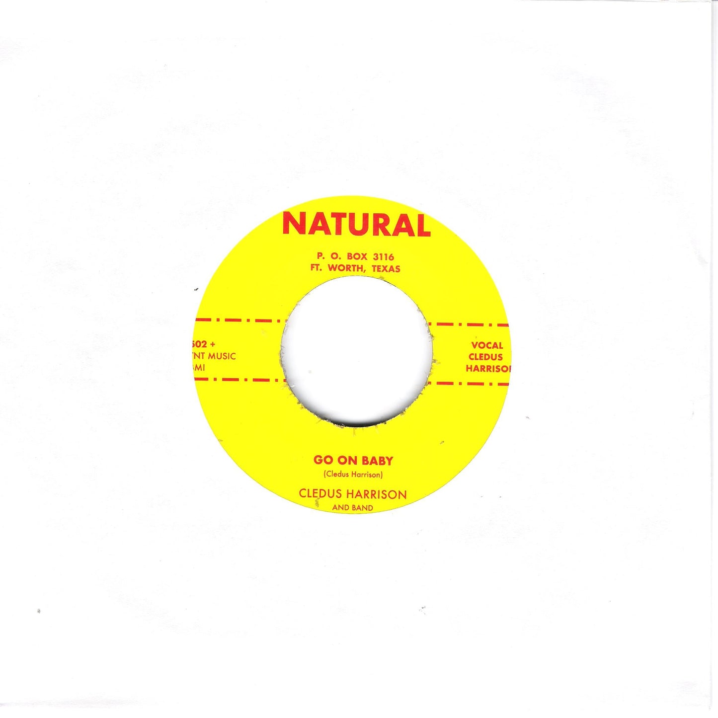 Single - Cledus Harrison - R & R In The Groove, Go On Baby