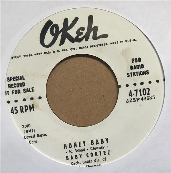 Single - Baby Cortez - Honey Baby / You Give Me Heeby Jeebies