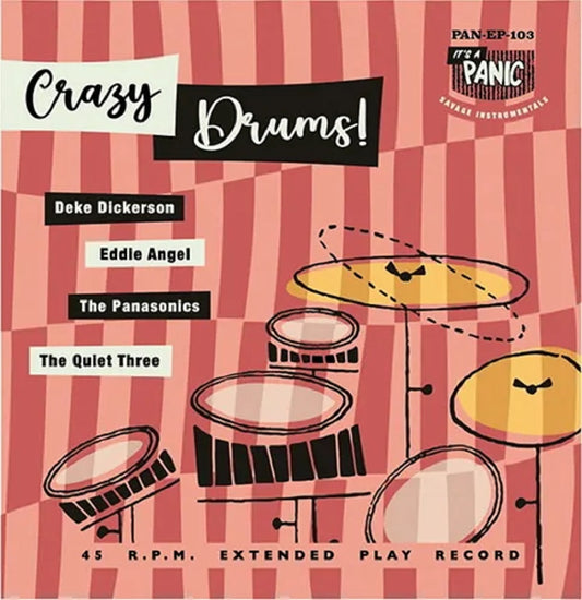 Single - VA - Crazy Drums - Savage Instrumentals (red vinyl)