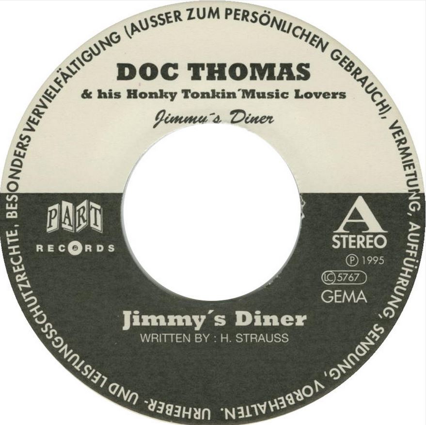 Single - Doc Thomas & His Honky Tonk Music Lovers - Jimmy's Diner