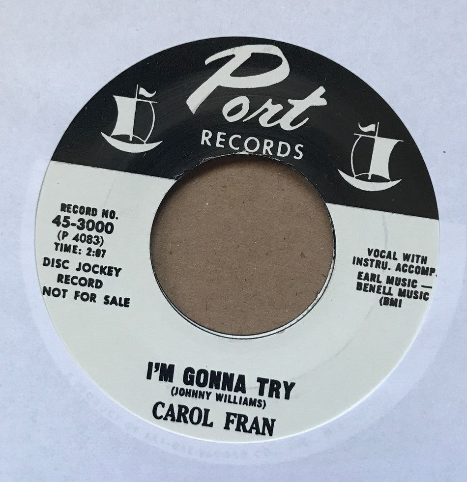 Single - Carol Fran - I'm Gonna Try; Crying In The Chapel