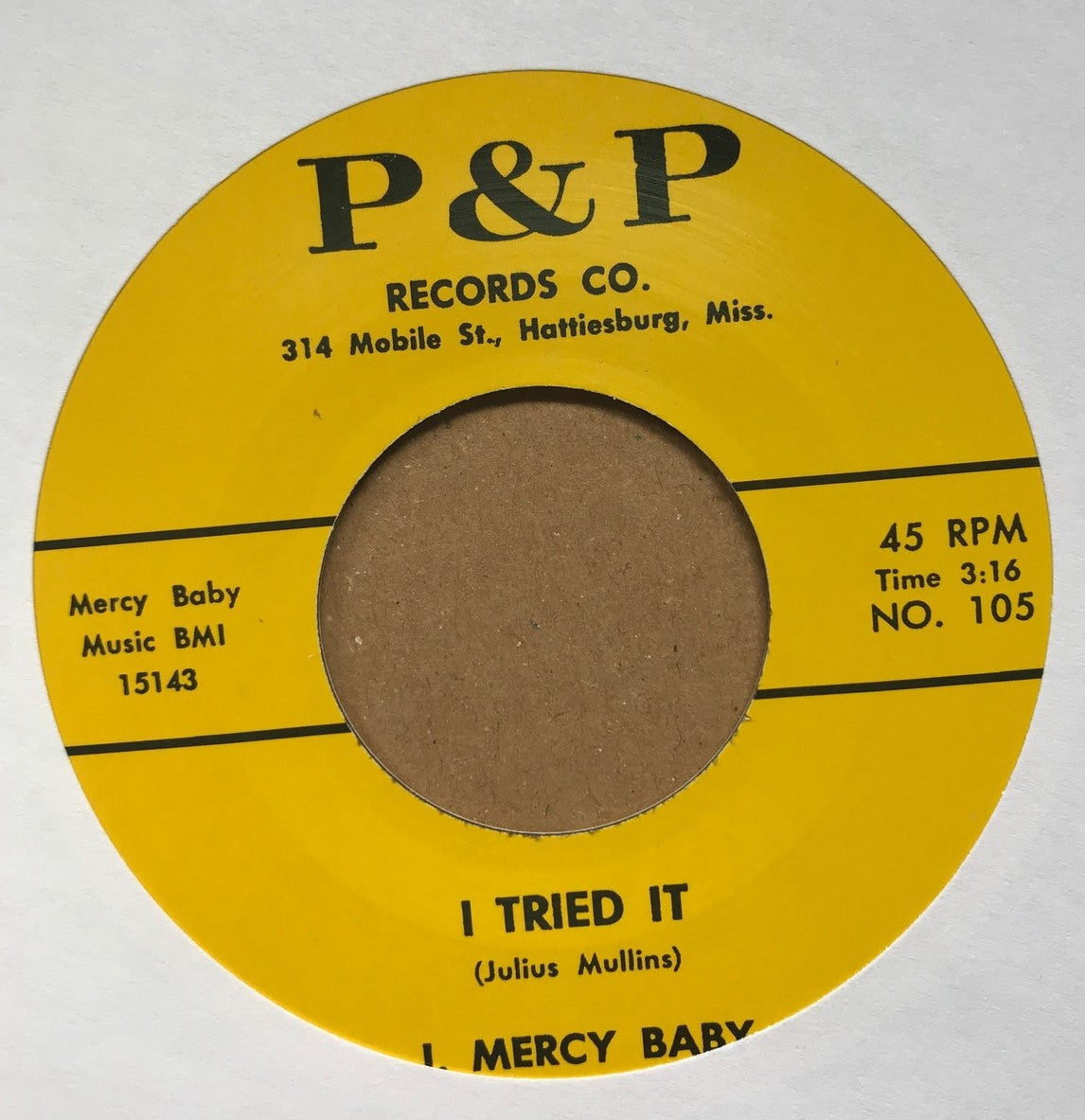 Single - J. Mercy Baby - I Messed Up / I Tried It