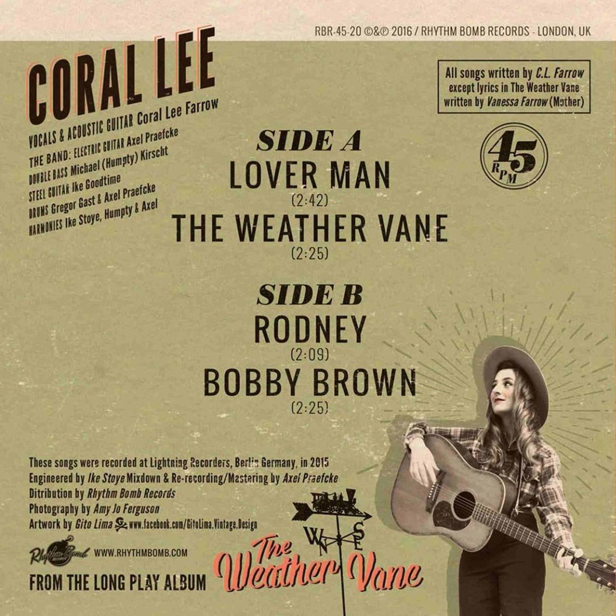 Single - Coral Lee - Lover Man, The Weather Vane