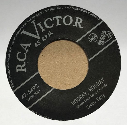 Single - Sonny Terry - Hooray Hooray / Hoopin' & Jumpin'