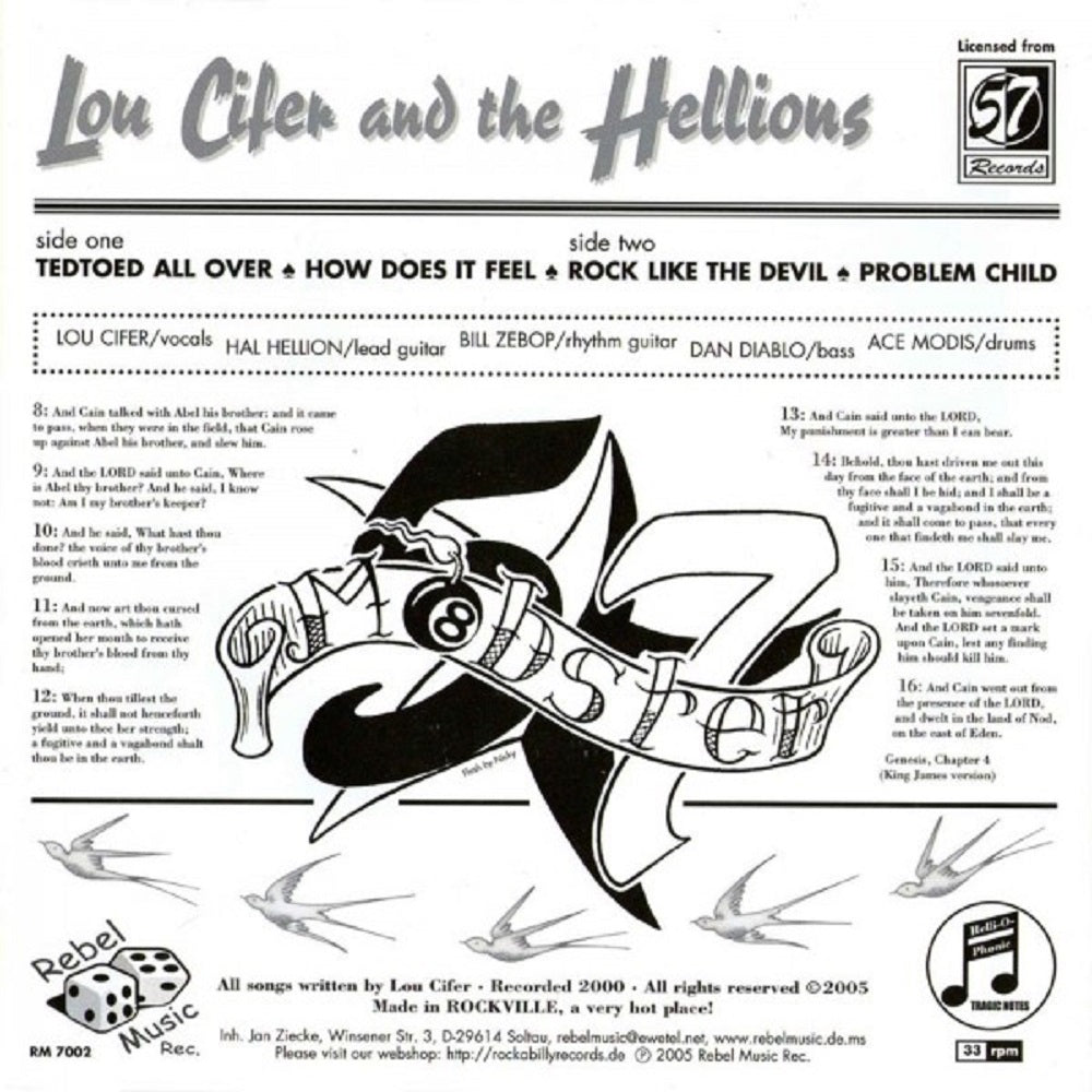 Single - Lou Cifer & the Hellions - Tedtoed