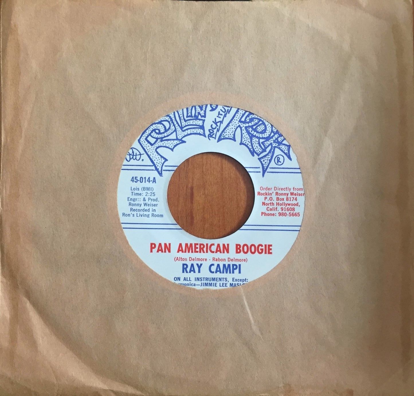 Single - Ray Campi - Pan American Boogie; Sixteen Chicks