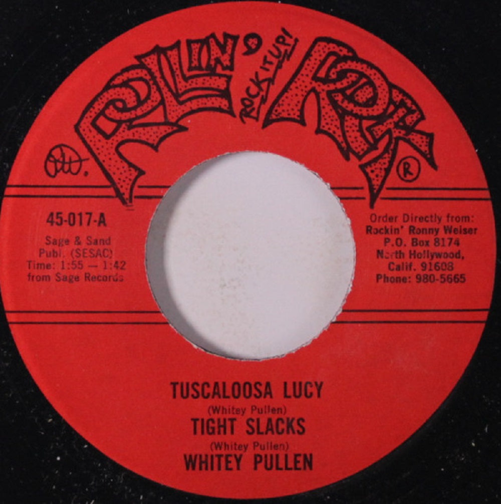 Single - Whitey Pullen - Tuscaloosa Lucy; Walk My Way Back Home