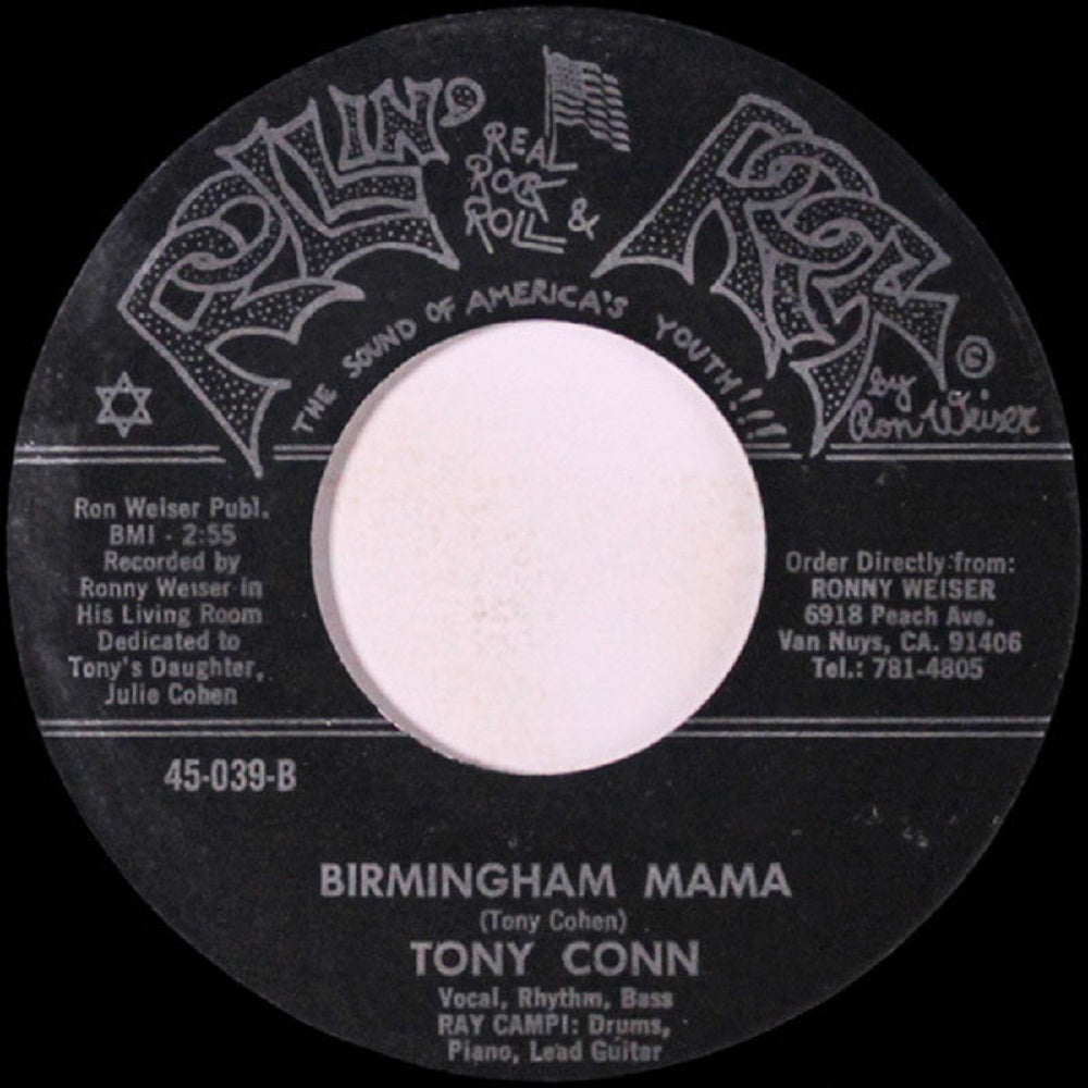 Single - Tony Conn - Rockin' With Jackie Lee (Cochran); Birmingham Mama