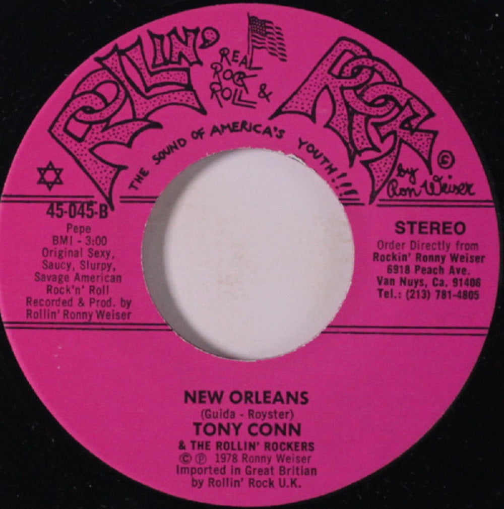 Single - Tony Conn & The Rollin' Rockers - Touchin' While We Dance; New Orleans