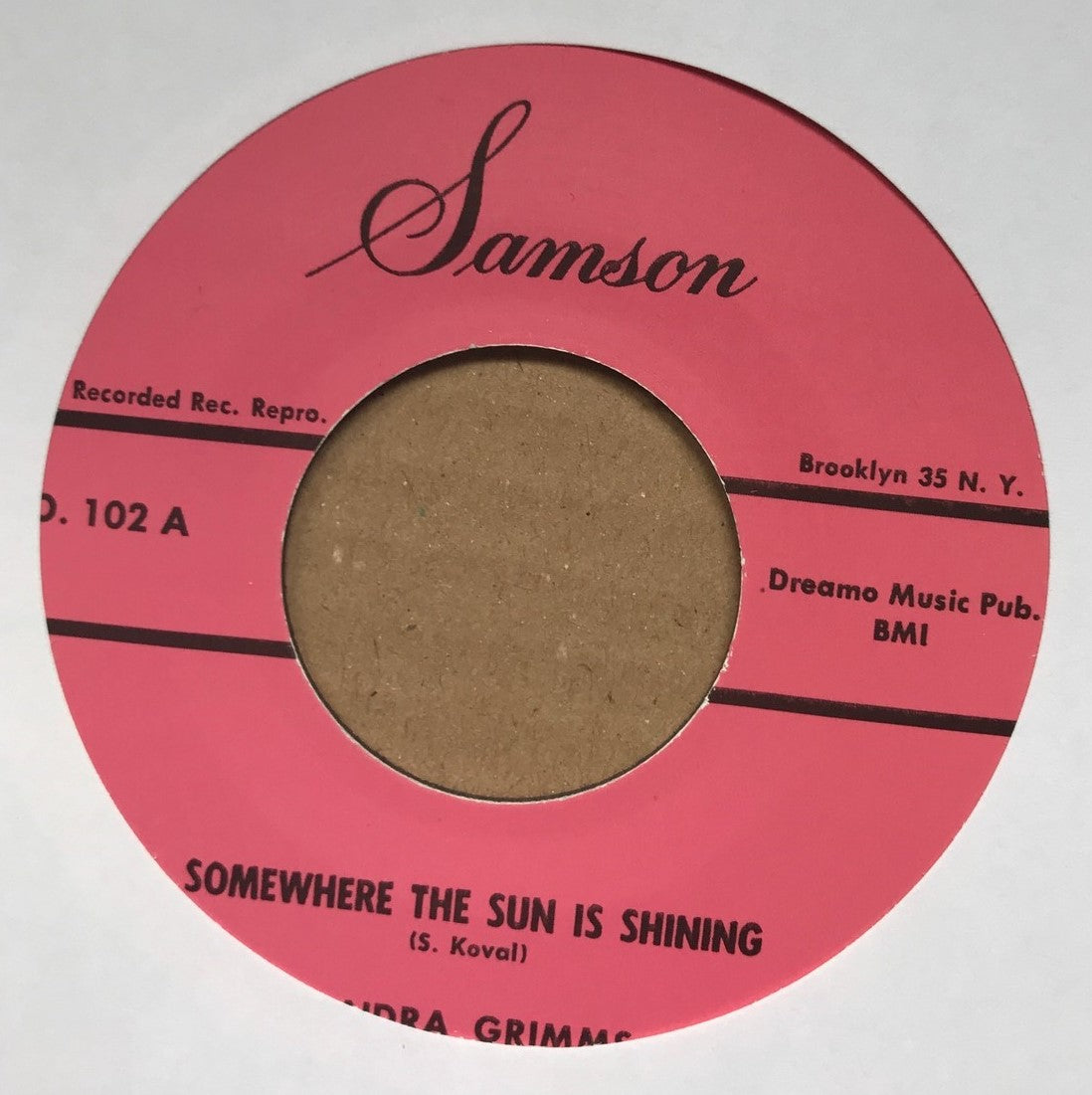 Single - Sandra Grimms - Hallelujah Rock'n'Roll; Somewhere The Sun Is Shining