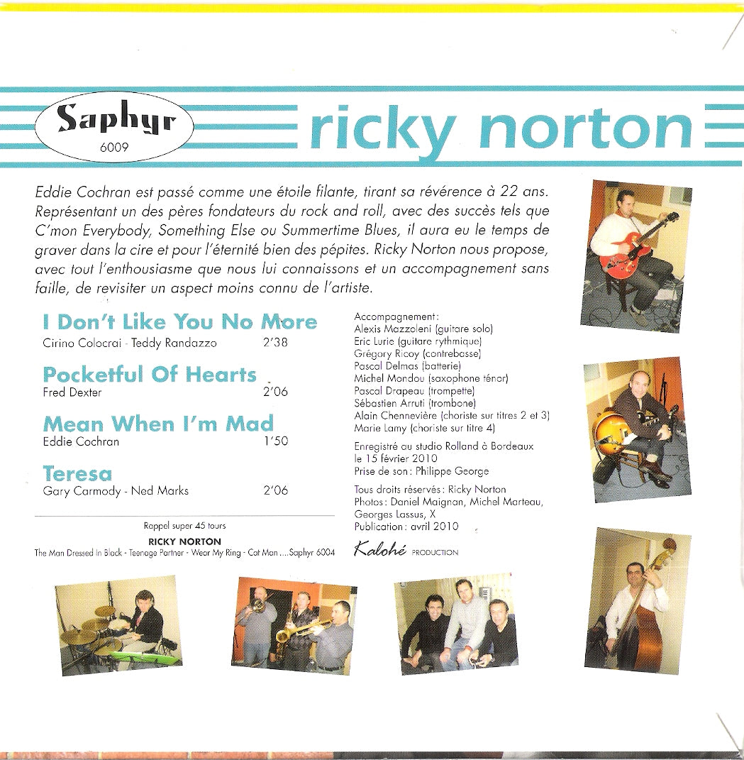 Single - Ricky Norton - I Don't Like You No More