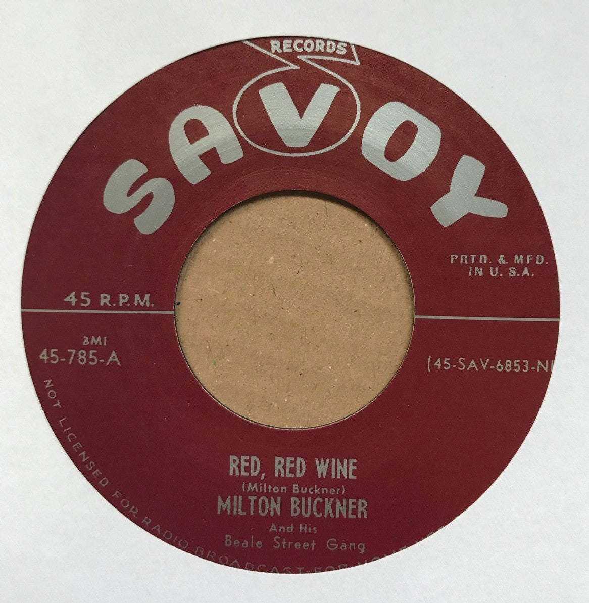 Single - Milton Buckner - Red Red Wine / Boogie Grunt