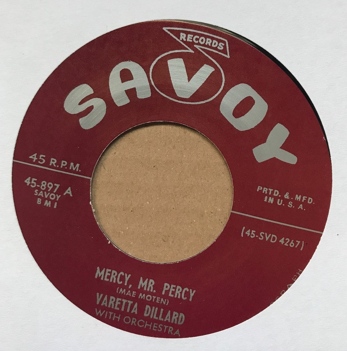 Single - Varetta Dillard - Mercy Mr. Percy / Big Bertha - Little Daddy