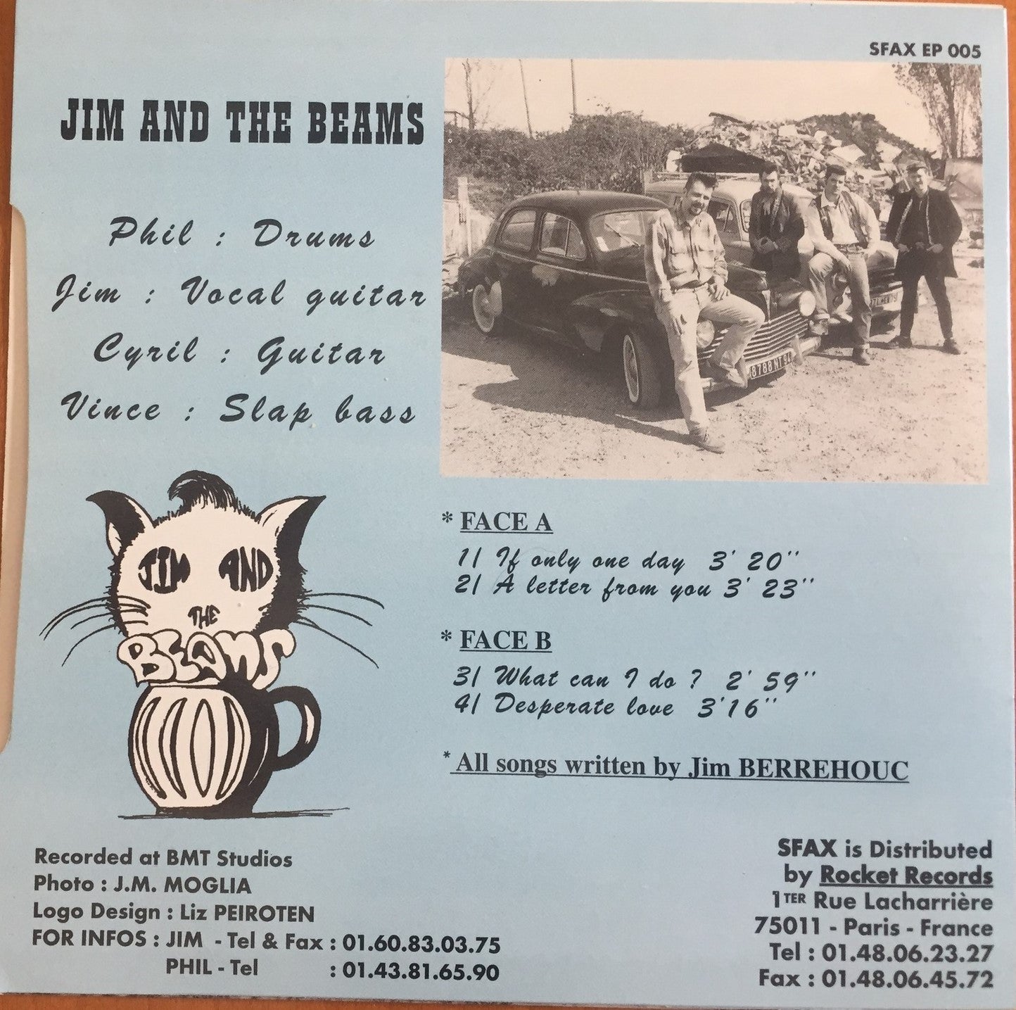 Single - Jim and The Beams - If Only One day, A Letter From You, What Can I Do ?, Desperate Love