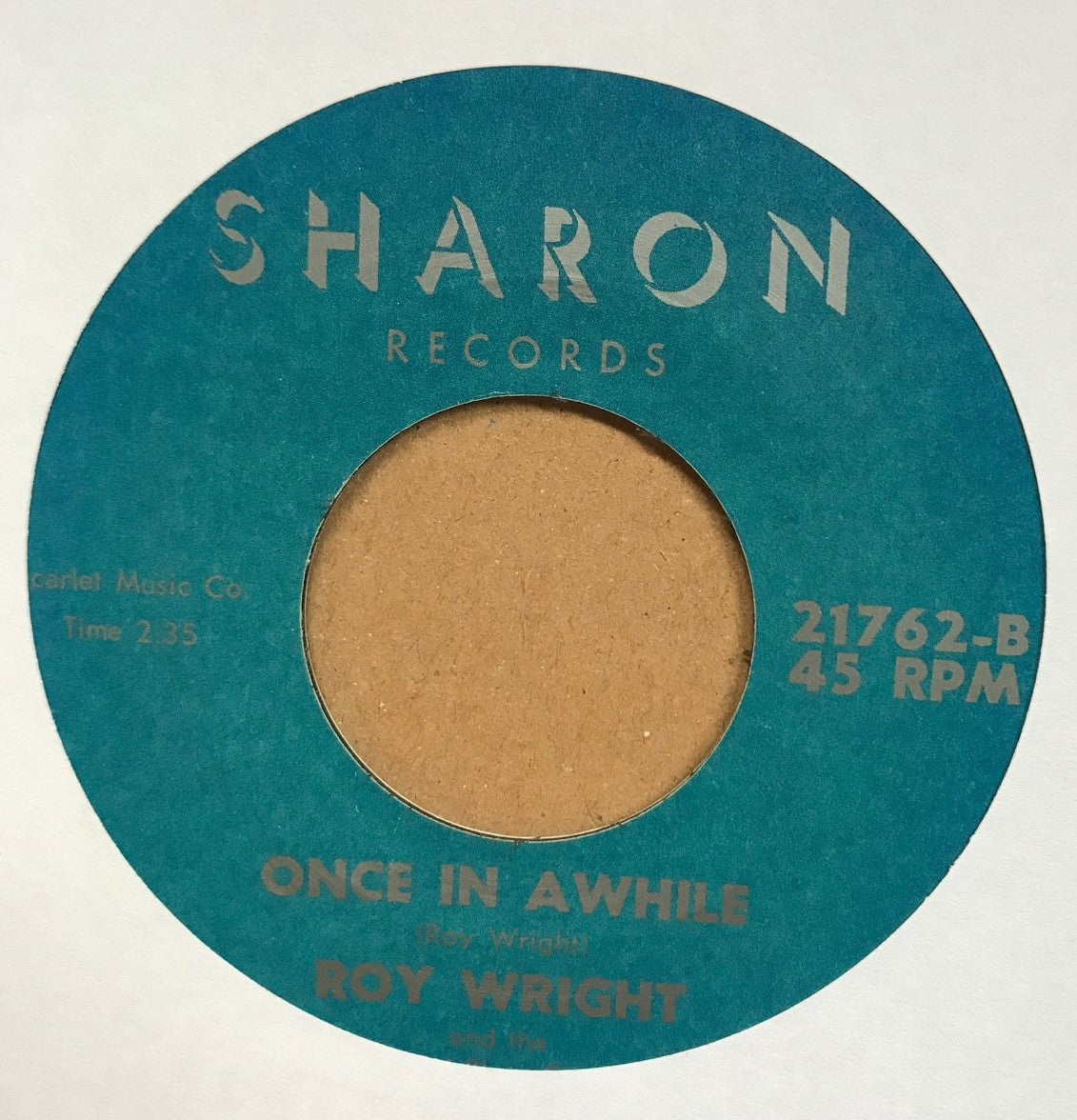 Single - Roy Wright - I'm Going Crazy; Once In A While