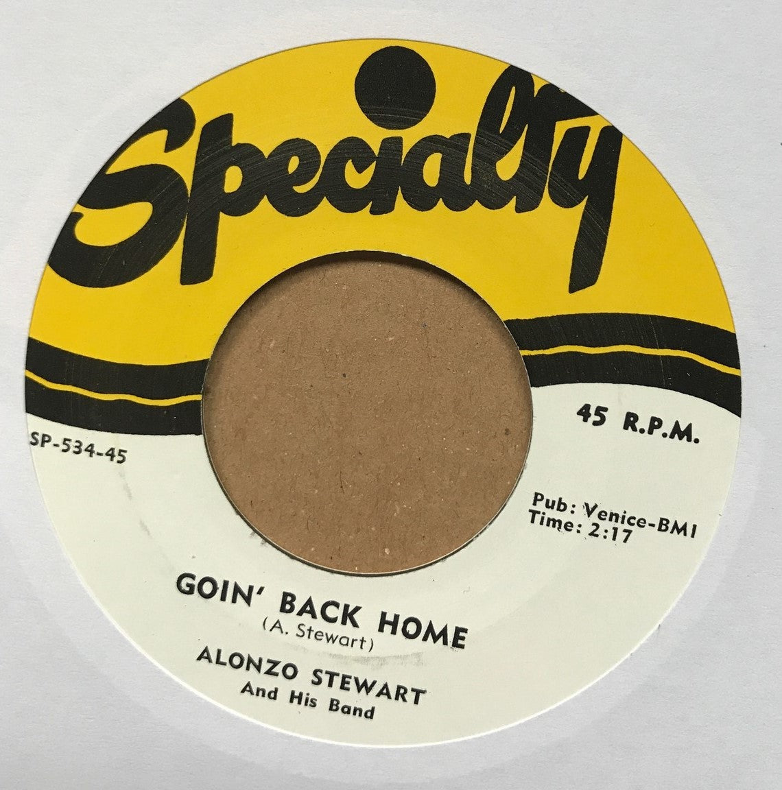 Single - Alonzo Stewart - Love Me Baby; Goin' Back Home