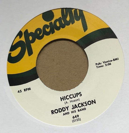 Single - Roddy Jackson - Hiccups / There's A Moose On The Loose