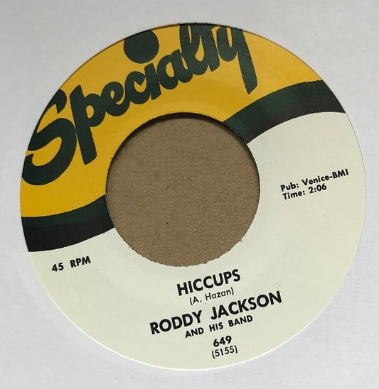 Single - Roddy Jackson - Hiccups / There's A Moose On The Loose