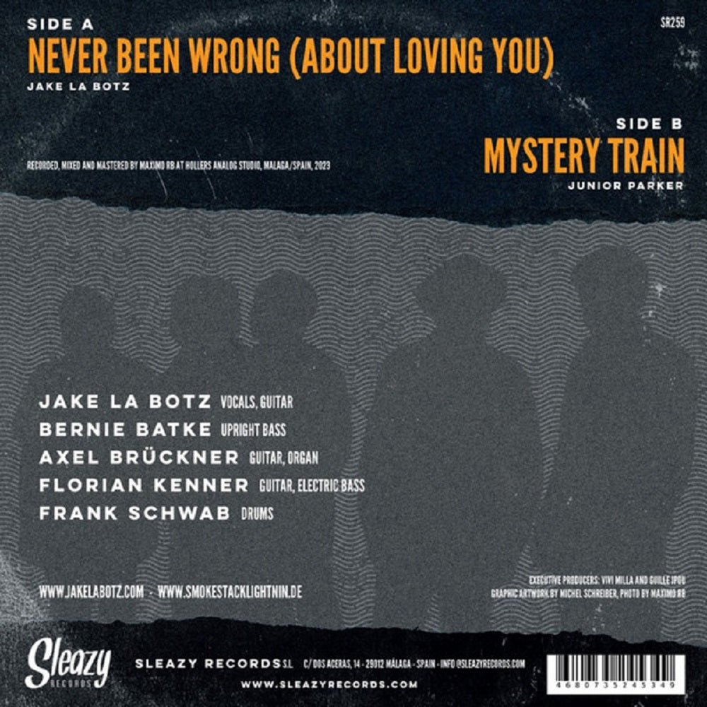Single - Jake La Botz and Smokestack Lightnin' - Never Been Wrong (About Loving You)