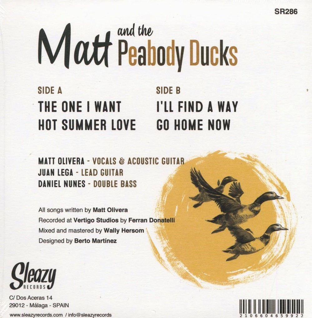 Single - Matt and the Peabody Ducks - The One I Want; + 3