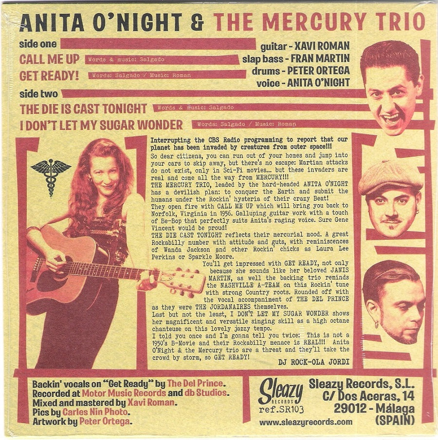 Single - Anita O'Night & The Mercury - Call Me Up