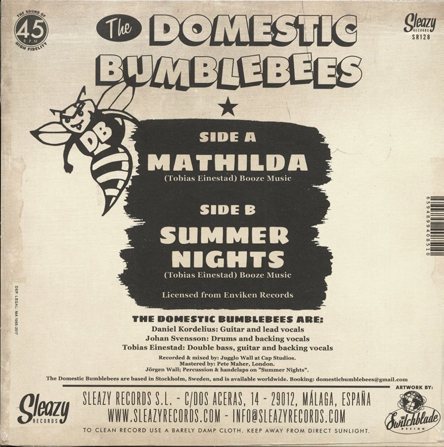 Single - Domestic Bumblebees - Mathilda; Summer Nights