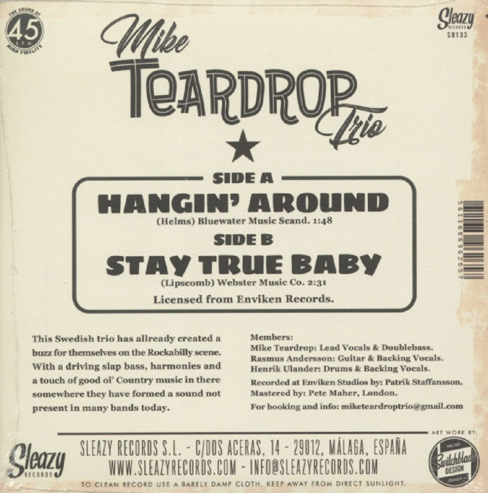 Single - Mike Teardrop Trio - Hangin' Around; Stay True Baby