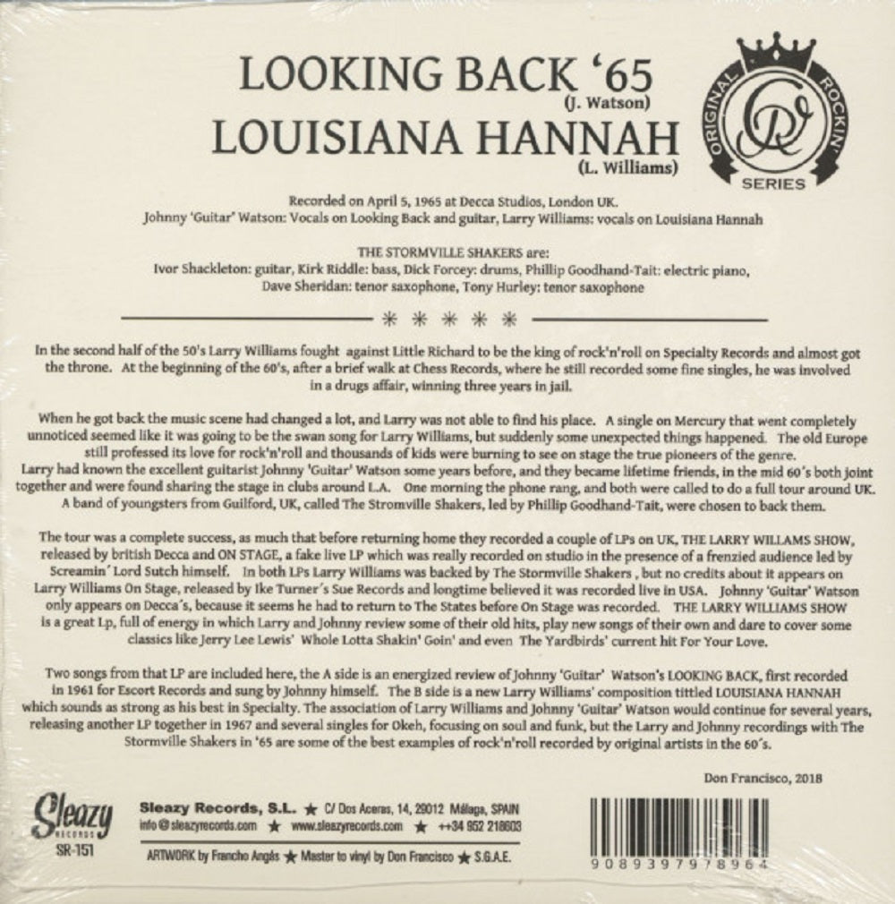 Single - VA - Johnny 'Guitar' Watson, Larry Williams - Looking Back, Louisiana Hannah