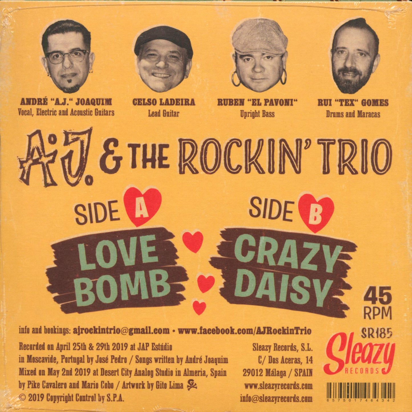 Single - AJ & The Rockin' Trio - Love Bomb