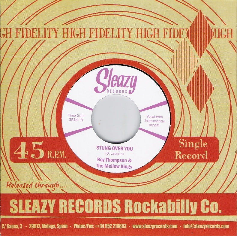 Single - Roy Thompson & The Mellow Kings - That's What You Think / Stung Over You